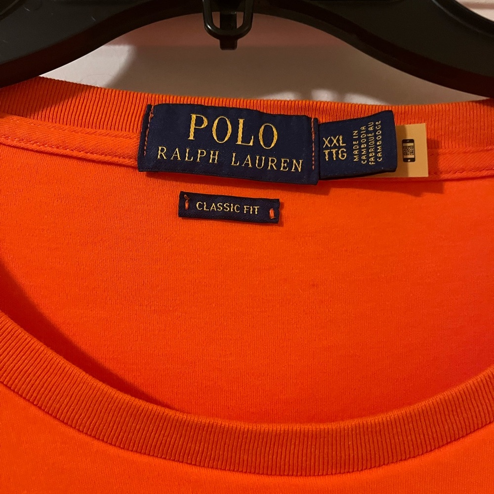 Polo by Ralph Lauren Orange Classic Fit Short Sleeve Tee